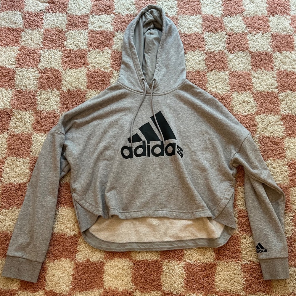 cropped adidas hoodie